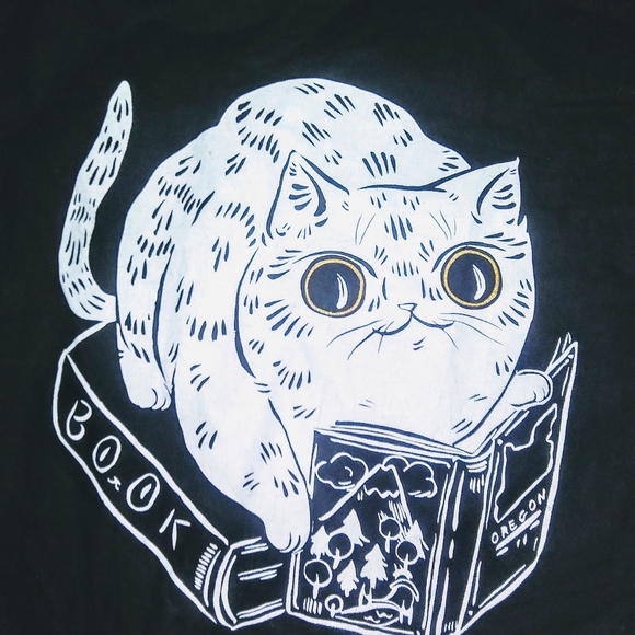 ^÷^cats and books!^÷^ black bookbag - Picture 2 of 2